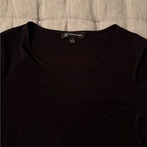 INC International Concepts Women's Elegant Black Short Sleeve Top